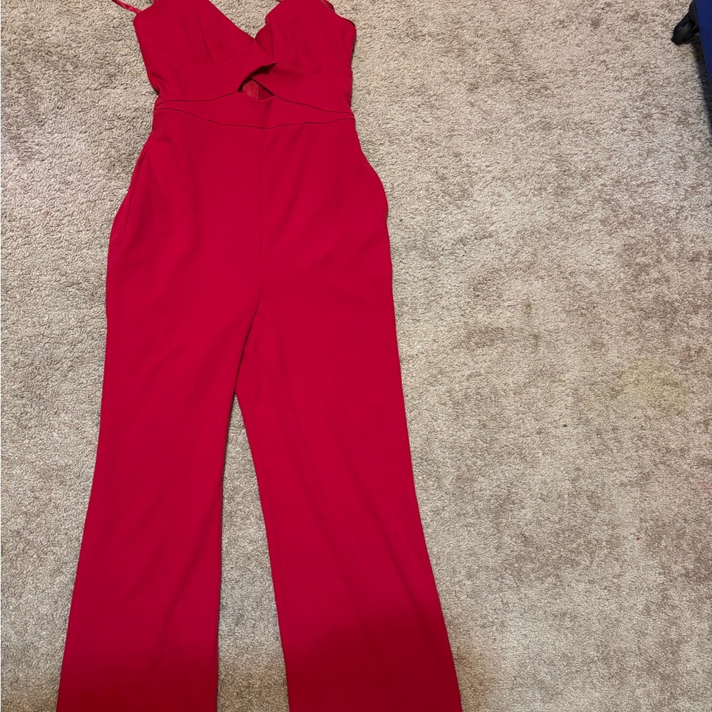 Elegant Red Jumpsuit